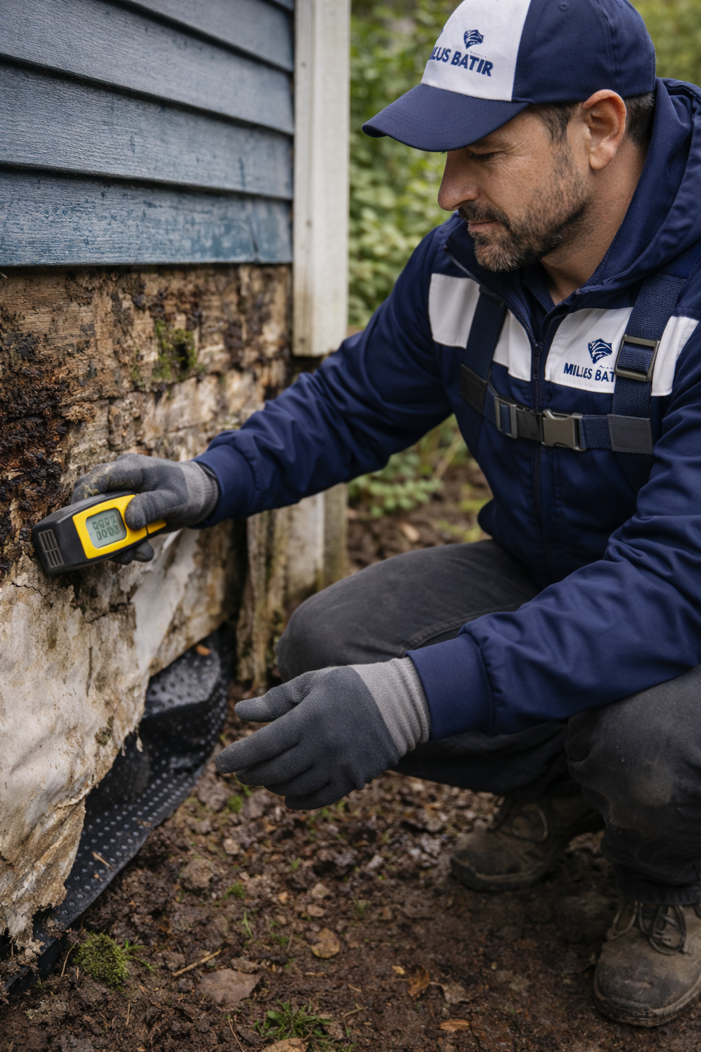 Mur humide à l'intérieur d'une maison