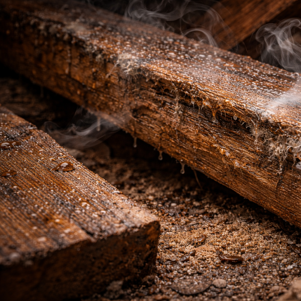 Odeurs d’humidité dans la charpente