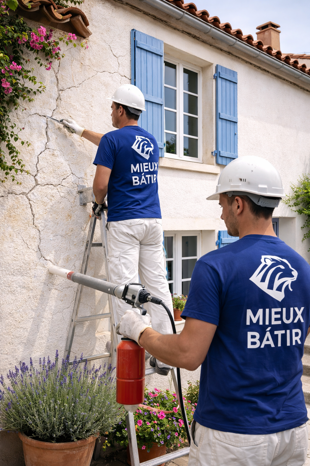 Rénovation fissures façade