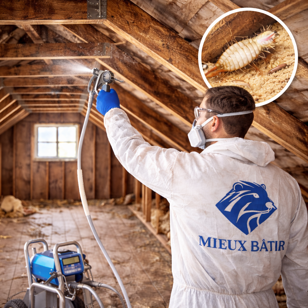 Traitement charpente anti-xylophages