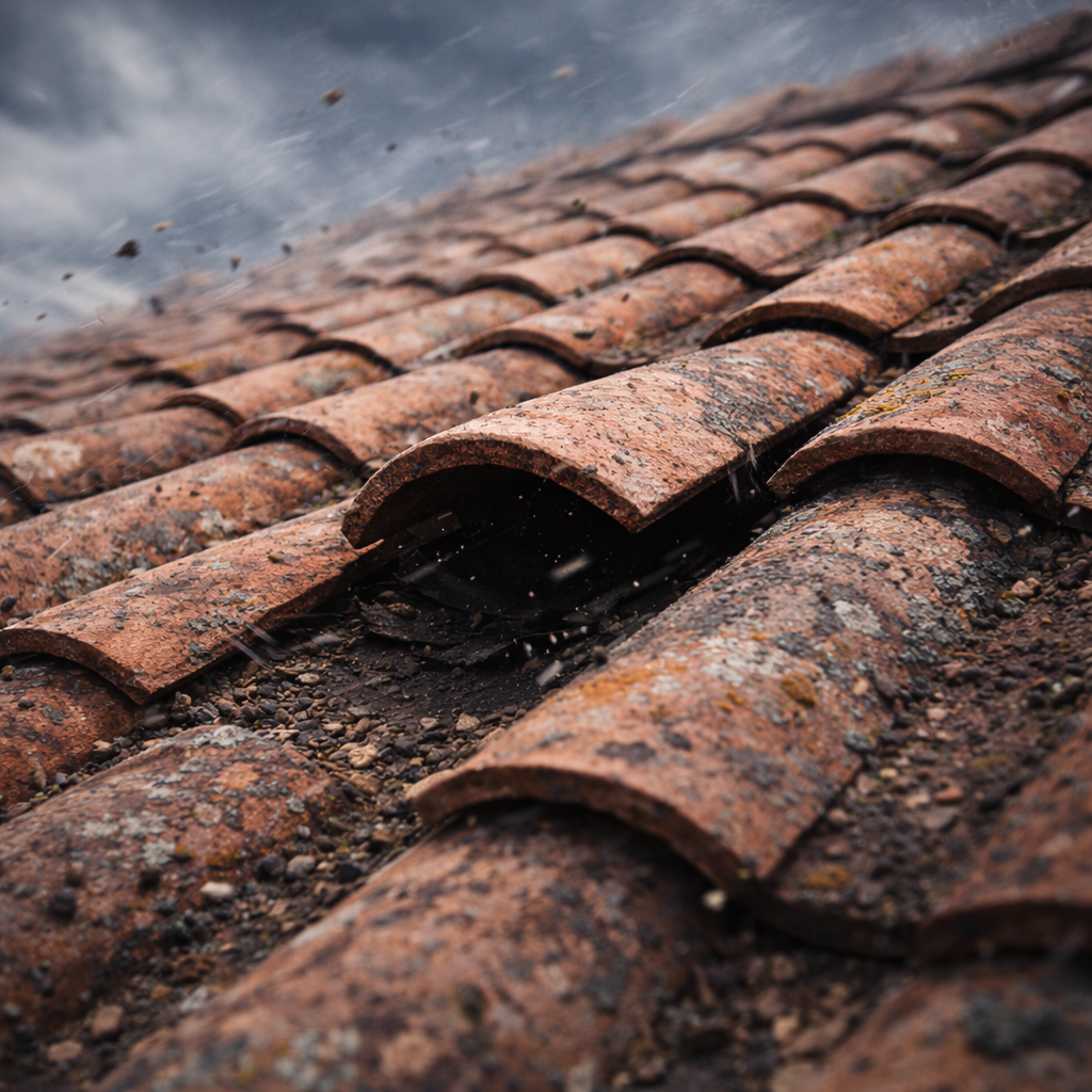 Bruit inhabituel sur la toiture par temps venteux