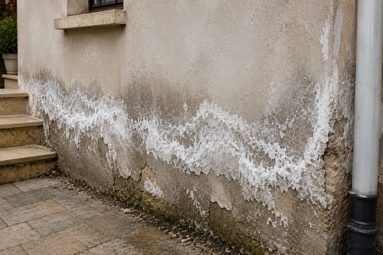 Salpêtre sur les murs : causes et solutions