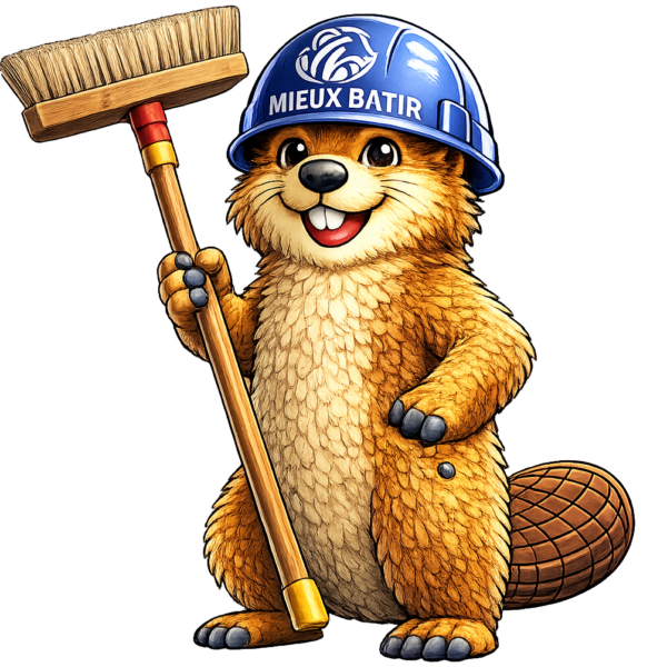 mascotte qui nettoie